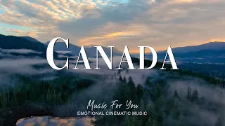 Epic Dramatic Cinematic Music with Canada Scenic Relaxation Film - 4K Video Ultra HD