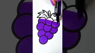 Grapes 🍇 #grapes #colorwithme #coloringpage #oddlysatisfying #oddlysatisfyingvideo #coloring