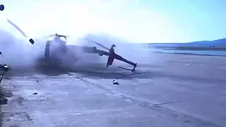 Жесткое приземление вертолета в аэропорту Анадыря