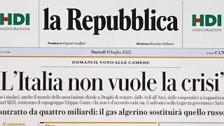 Prime pagine dei giornali di oggi 19 luglio 2022. Rassegna stampa. Quotidiani nazionali italiani