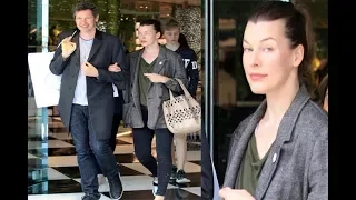 Milla Jovovich & Husband Paul W. S. Anderson Go Shopping in Beverly Hills
