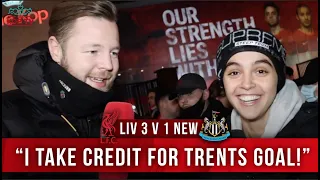 LIVERPOOL 3-1 NEWCASTLE | 'I TAKE CREDIT FOR TRENT'S GOAL!' | @RubiDeschamps | Fan Cam