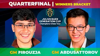 Alireza Firouzja vs Nodirbek Abdusattorov | Quarterfinals Winners Bracket | CCT Julius Baer Cup 2023