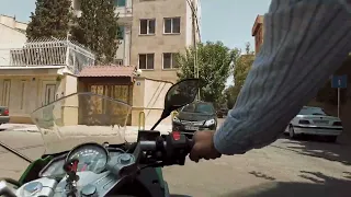 Motorcycle Drive by iran international tour in Street Tehran