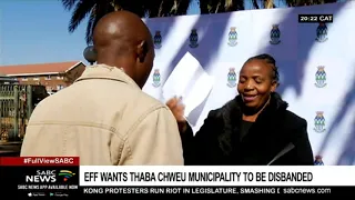 EFF calls for Thaba Chweu local municipality to be disbanded