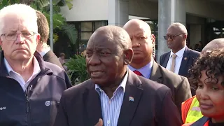 President Ramaphosa visits the George Construction Disaster and affected Family Members