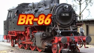 Паровоз BR-86 лёгкое обслуживание локомотива.