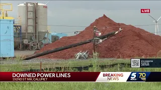 Storms knocks over power lines in Calumet