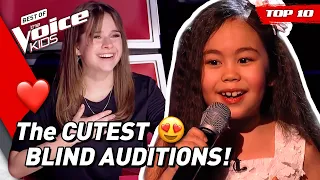 TOP 10 | The CUTEST Blind Auditions in The Voice Kids 😍❤️ (part 3)