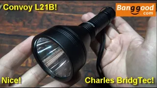 Convoy L21B Flashlight Review! (Luminus SBT90.2 LED, 5000 lumens)