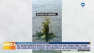 😡 😒 VIDEO VIRAL del estado del agua del Lago San Roque: ciano bacterias tóxicas en el agua