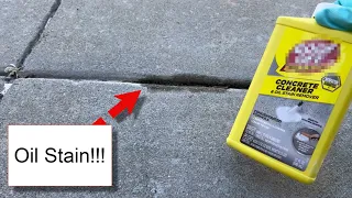 Remove Oil Stains from Concrete with Goof Off!