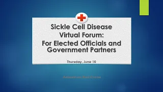 Sickle Cell Disease  Virtual Forum: For Elected Officials and Government Partners --Recording