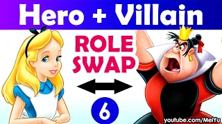 Draw Hero & Villain Alice in Wonderland: Alice & Queen of Hearts | Role Swap Art Challenge | Mei Yu