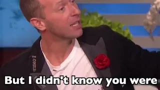 Chris Martin with Ellen