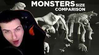 Hellyeahplay смотрит: Monsters Size Comparison (Movies)