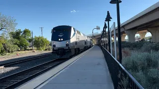 Amtrak Southwest Chief #4 stops at Trinidad Station in Colorado [RADIO CHATTER!]