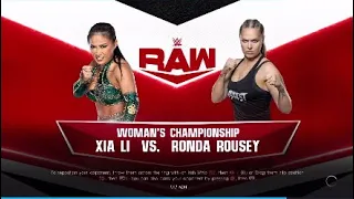 WWE Raw| Xia Li vs Ronda Rousey: Women's championship Match WWE2K22