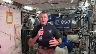 Tim's first talk with media from space