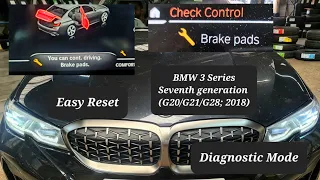 how to reset Brake Pad Warning | Service Spanner Light on BMW 3 Series G20 mk7 #servicemode