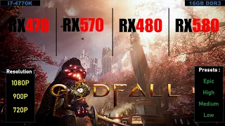 Radeon RX580 vs RX480 vs RX570 vs RX470 | GODFALL | All Settings | i7-4770K