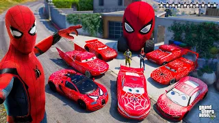 GTA 5 - Stealing SPIDERMAN SUPER CARS with Franklin (GTA V Real Life Cars #32)