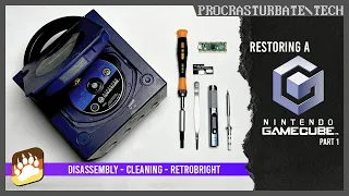 Restoring a Nintendo GameCube Part 1 - Dismantling, Cleaning, Retrobright - Procrasturbate Tech