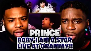 BabanTheKidd FIRST TIME reacting to Prince- Baby I'm a Star Live at the Grammy!!