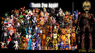 All FNAF Animatronics in 8 Minutes! (2014-2021) | FNAF 1, 2, 3, 4, SL, PS, UCN, VR, Security Breach