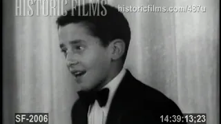 JERRY LEWIS SON GARY LEWIS SINGS WANDA JACKSON's " LET'S HAVE A PARTY" age 13