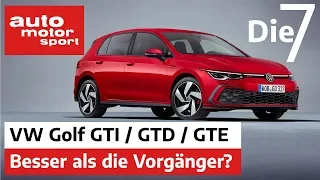 Besser als die Vorgänger? 7 Fakten zum neuen VW Golf 8 GTI, GTD & GTE | auto motor und sport