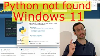 python was not found run without arguments to install from the microsoft store