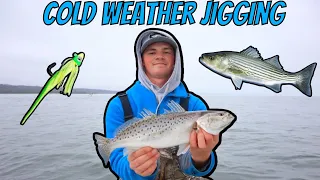 WINTER Fishing on the CHESAPEAKE BAY | Speckled Trout and Rockfish!