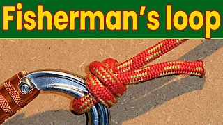 How to tie the fishermans loop to attach a carabiner to a climbing line