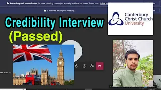 Canterbury Christ Church University Credibility Interview | UK Universities Student | CCCU