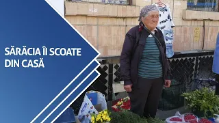 Pensia mică și sărăcia îi scoate în stradă pe zeci de bătrâni