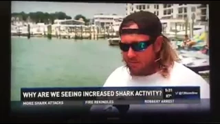 The local news station interviewed me about SHARK ATTACKS