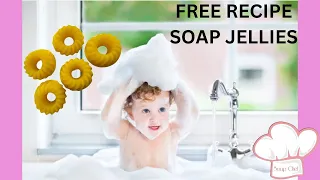 FREE RECIPE - Soap Jellies that Jiggle. NO Propylene Glycol. NO Animal Gelatin