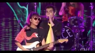 DNCE performing Toothbrush at the 2016 iHeartRadio Summer Pool Party