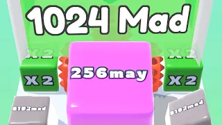 JELLY RUN 2048 — INFINITY ∞ '256 MAY' Cube vs '1024 MAD' Wall (Merge Gameplay)