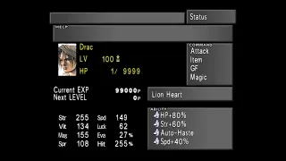 Final Fantasy VIII - LV100 VS Omega Weapon, (no invincibility, no turn for Omega, 100% completion)