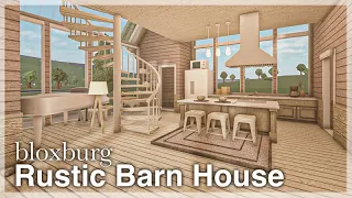 Bloxburg - Rustic Barn House Speedbuild (interior + full tour)