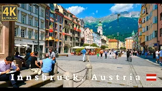 Innsbruck, Austria 🇦🇹 | A Beautiful 🤩 Summer ☀️ City Walking Tour | 4K 60 fps | Exploring the City