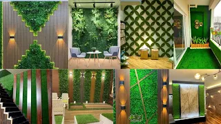 100+ Green Artificial Wall decor ideas/green grass wall decoration ideas/grass design ideas for wall