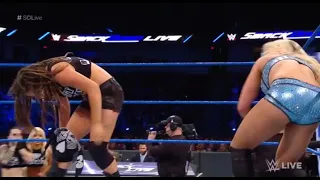 Charlotte Flair Big Natural Selection on Sarah Logan