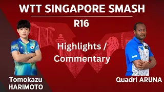 Quadri Aruna Vs Tomokazu Harimoto | Singapore Smash 2023 Highlights