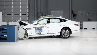 2023 Genesis Electrified G80 original moderate overlap front IIHS crash test