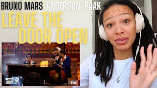 The chemistry 😂 |  Bruno Mars, Anderson .Paak, Silk Sonic- Leave The Door Open (Live) [REACTION]