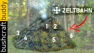 Bundeswehr Zeltbahn Shelter | 6 Person | Heated Shelter