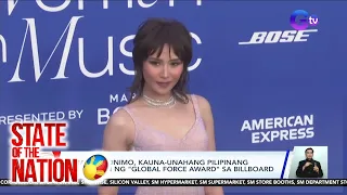 Sarah Geronimo, kauna-unahang Pilipinang ginawaran ng "Global Force Award" sa Billboard | SONA